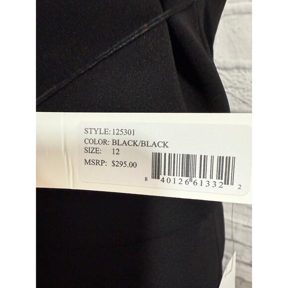 Jay Godfrey Sz 12 Black Sleeveless Phoenix‎ Open Front Lace Midi Slit Dress NWT - Picture 8 of 9